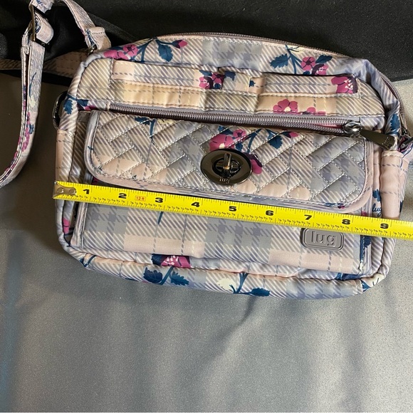 Lug Switch Crossbody/belt bag adjustable/removable strap plaid floral - Picture 13 of 16